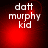 Red background with white text 'datt murphy kid' and a glowing red circular light that shifts position