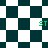 Animated pattern of dark green and white checkered shapes with scattered 'ST' text fragments in bright green.