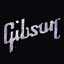 Animated sequence showing a Gibson electric guitar with changing color gradients and the 'Gibson' logo in silver script.