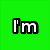 Six colored display text fragments: green 'I'm', cyan 'not', yellow 'short!!!', pink 'I'm', purple 'just...', orange 'FUN SIZED!!!' with pixelated white lettering and black outlines