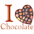 A split-screen icon with 'I' and 'Chocolate' text on white background, a pixelated heart-shaped chocolate bar, and green 'OriginalIcons.com' text on dark green background.