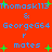 Static pixel art displays blue text and green crosses on a red background with repeated patterns.