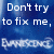 Blue background with white text reading "Don't try to fix me, I'm not broken." and "Hello ..." across two , featuring a blurred signature at the bottom