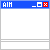 Animated contact sheet showing a sequence of AIM chat bubbles with text exchanges between 'HIM', 'STRANGER', and 'GIRL' characters, including time passage and repeated name confirmation.