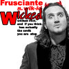 A static image features a person with long hair and a dark jacket over a patterned shirt, alongside red and black text on a white background.