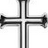 Black-and-white pixelated cross icon with text reading 'turn my eyes away from worthless things' on a white background.
