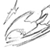 Pixelated grayscale signature-style icon with abstract flowing lines and curves on a white background.