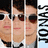 Three side-by-side pixelated images of a person with short dark hair wearing sunglasses and a white shirt, each showing slightly different facial expressions against a light background.
