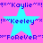 Pixelated cyan stars on pink background with repeated text phrases in blue and purple pixel font.