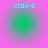 Four identical pixelated icons display 'claire' text above a green gradient circle on pink background with purple border.