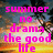 Pixelated text in bright pink overlays a sunset beach scene with palm trees, transitioning from four to a single with the right side blank