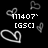 Black background with white pixelated text and four gray heart outlines in various positions.