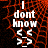 Animated icon with red cracked background and white text "I dont know" above arrow symbols, showing two distinct states.