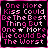 A 4-frame animated contact sheet showing a pixelated text-based icon with pink and white lettering on black background, each frame displaying the same phrase in slightly different color gradients.