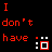 Red text on black background with white square icons, displaying lyrics from a song in multiple
