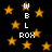 Black background with scattered orange stars and vertical text reading W B L ROX in white pixelated font