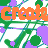 A static digital image with repeating text and patterned background elements.