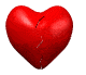 Six red heart-shaped icons arranged in two , showing progressive stages of a broken heart animation with white cracks