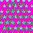 A static image with a bright pink background covered in repeating light blue star patterns and green text elements.
