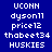 Blue background with white pixelated text arranged in a , displaying repeated names and terms across multiple