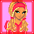 Pixel art of a blonde woman with blue eyes wearing a red headband and pink jacket, surrounded by text reading "Im Single But My Heart Is Taken" on a pink background.