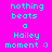 Pixelated cyan text on colored backgrounds reads "nothing beats a Hailey moment :)" with varying background colors.