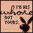 A 4-frame animated contact sheet showing a pixelated bunny icon with changing text colors on striped peach background.
