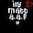 Pixelated text 'Ivy Matt A.A.P' with red heart above and white heart below on black background, two states showing animation.