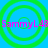 Blue background with four green concentric circles arranged in a , overlaid with pink text reading "SammyL49" repeated twice horizontally