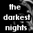 Black-and-white pixelated text fragments arranged in a with smoke-like background elements and one solid gray