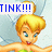 Pixelated image of a character with blonde hair and blue eyes, wearing green clothing, with a speech bubble containing 'TINK!!!' in blue text.