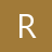 A pixelated white capital letter R centered on a solid brown background with no additional elements.