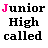 Animated sequence of text-based icons showing 'Junior High called' with color variations and a final frame reading 'they want their drama back'.