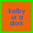 Four identical orange squares with blue text 'kolby ur a dork' on green background