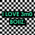 A pixelated image with a checkered background displaying text and star shapes in various colors.