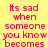 Yellow background with red pixelated text reading "Its sad when someone you know becomes someone you wanna hate" arranged in a vertical layout.
