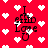 Red background with white pixelated hearts and black text reading "I effin Love U" in four positions, each showing slight variations in letter clarity.