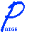 Four pixelated 'P' letters in blue, pink, red, and green with 'AIGE' text below each, arranged in a on white background