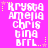 Pixelated text on a bright pink background with yellow and white stars, displaying names in stacked