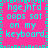 Pixelated cyan text on bright pink background with repeating border pattern, displaying 'hgejhtd oops sat on my keyboard' in four identical sections.
