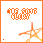 orange starfish icons with pixelated text above each, showing subtle variations in the starfish's limbs and background elements across frames