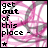 Animated contact sheet of a 4x4 grid showing sequential frames of an AIM buddy icon with pink and gray abstract background, text changes, and evolving symbols.