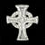 A split-screen image with a Celtic cross on black background and theatrical masks on blue circular background, featuring pixelated text reading 'KRMIAL Happy SADD' below.