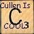 Pixelated static image with text 'Cullen Is' above a large stylized C and 'COOL3' below on a gradient background.