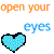 Pixelated text and heart icons arranged in a contact sheet with two frames showing sequential animation changes.