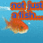 Pixelated underwater scene with orange fish and black-and-white whales, text overlays reading "not just a fish... I'm a WHALE! (killer whale to be more exact)" in blue and black fonts.