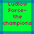 Green background with blue lines and pink pixelated text reading "Ludlow Force- the champions" in two identical
