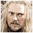 A static image of a person with long blonde hair and mustache, alongside multiple instances of 'The Lord of the Rings' text in orange serif font on white background.