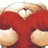 A pixelated image shows a character with light skin and red clothing, holding two heart shapes while looking upward. Below the image, pink text reads "Love" on the left and "Lard!!!!!" on the right.