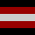A split-screen image with red and white horizontal stripes on the left and a pixelated figure with red and white elements on the right.